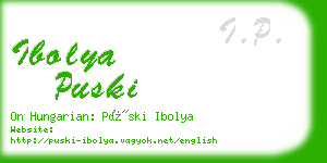 ibolya puski business card